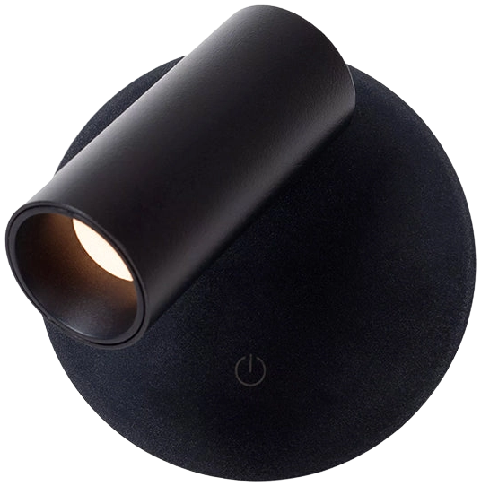 Aplique aluminio negro dimeable tactil Ø8,1x5.9x6.5 cm 2W LED - LUAP0186