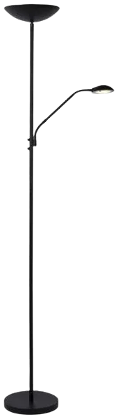 Lámpara de pie metal lector negro Ø 25,4x1,80 cm LED 20W 4W - LULP0021