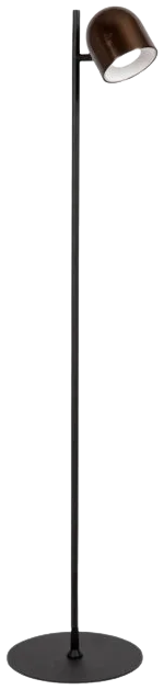 Lámpara de pie metal negro café recargable Ø23x137 cm 3W LED - LULP0119