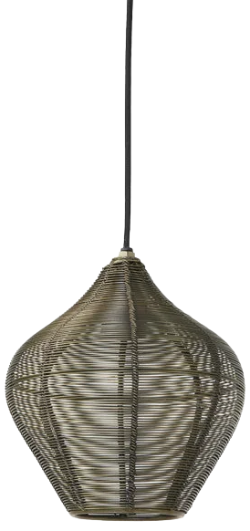Lámpara colgante metal bronce envejecido Ø20 cm E27 - LLLC0415