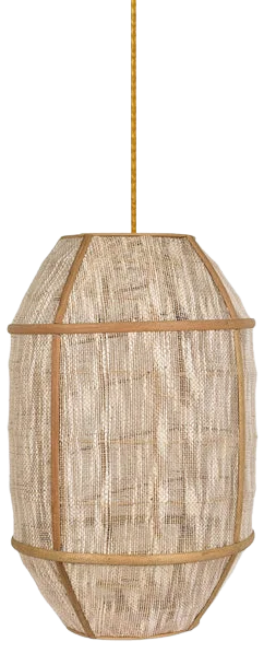 Lámpara colgante madera ratán natural Ø29x45,5cm E27 - OPLC0006