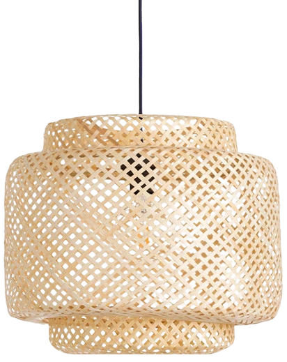 Lámpara colgante bambú natural Ø40 cm E27 - HOLC0033