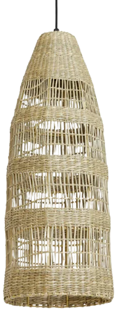 Lámpara colgante hierba de mar natural Ø20x42 cm - LLLC0553