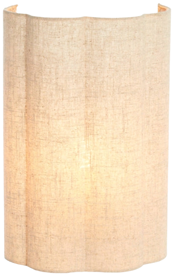 Lámpara de pared textil lino natural 26x15x40 cm E27- LLAP0099