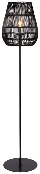 Lámpara de pie metal PVC negro Ø35 x 154 cm E27 - LULP0077