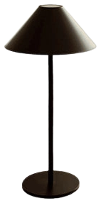 Lámpara sobremesa recargable metal negro Ø12,5x25.5cm 1.9W LED- PZLS0004