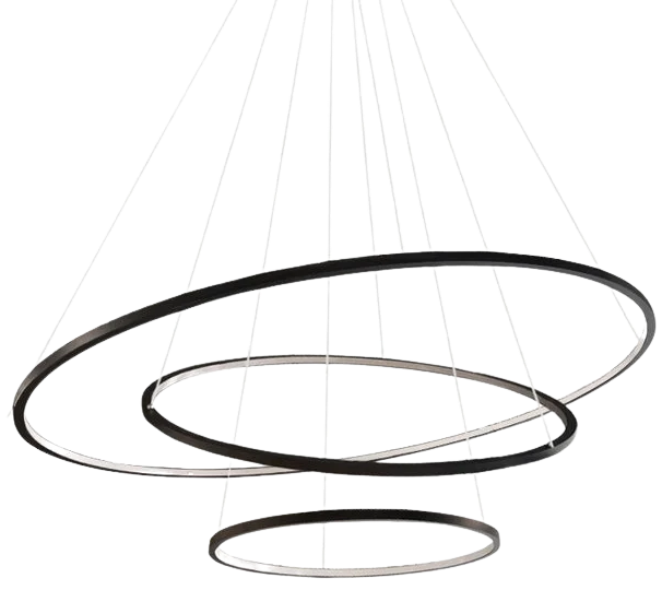 Lámpara colgante metal 3 aros Ø 1,20 mt. LED 150W - DILC0004