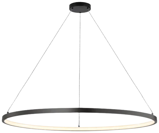 Lámpara colgante aluminio negro aro Ø90 cm LED 45W - BYLC0002
