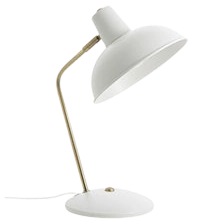 Lámpara sobremesa metal blanco bronce Ø19x37,5 cm E14 - PGLS0017