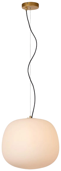Lámpara colgante vidrio opal metal oro mate Ø38 cm E27 - LULC0287