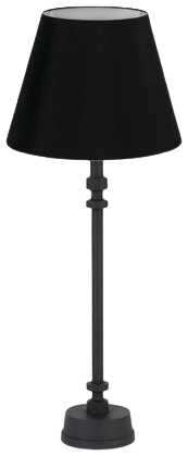 Lámpara de mesa metal negro Ø11x51 E27 - LLLS0056