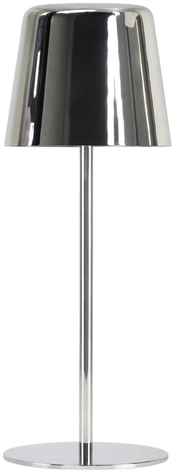 Lámpara de mesa cromo recargable 30cm 3W LED - OPLS0045