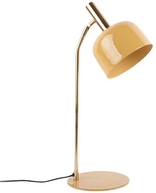 Lámpara sobremesa metal amarillo miel dorado 9.5x56 cm E14 - PGLS0041
