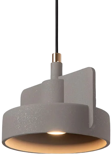 Lampara colgante hormigón gris Ø25 cm E27- LULC0289