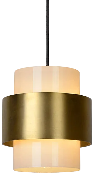 Lámpara colgante metal vidrio Ø20x22 cm E27 - LULC0183