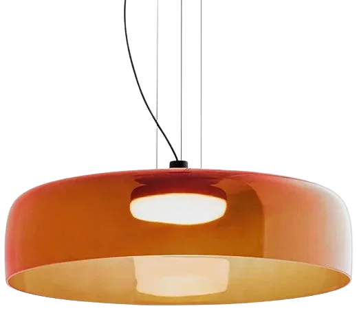 Lámpara colgante vidrio naranjo 45x11cm 5W LED - LGLC0188