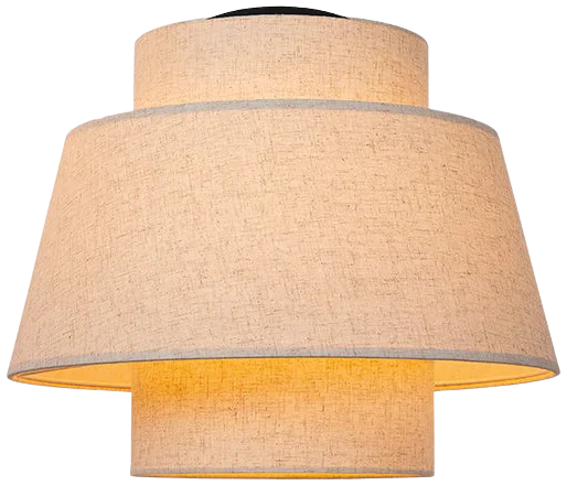 Plafón de tela beige Ø40 cm E27 - LUPL0106