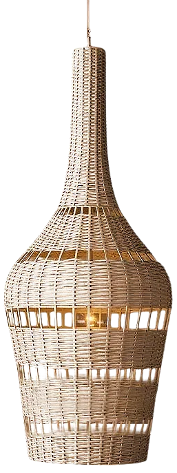 Lámpara colgante ratán natural Ø50cm E27 - LGLC0172