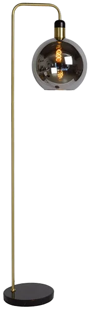 Lámpara de pie metal vidrio humo Ø28x158 cm E27 - LULP0110