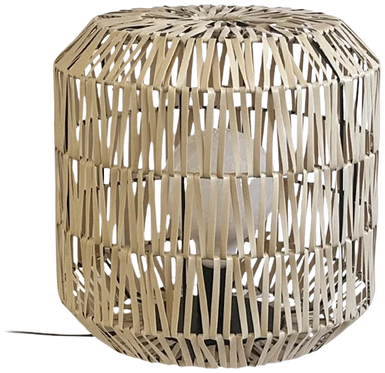Lámpara de mesa PVC tipo ratán natural Ø36x37 cm E27 - ILLS0005