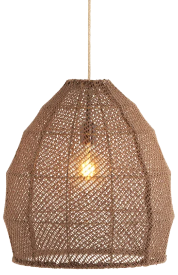 Lámpara colgante textil café Ø42x42 cm E27 - LLLC0507