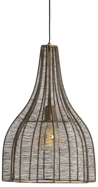 Lámpara colgante metal bronce antiguo Ø35x50 cm E27 - LLLC0505