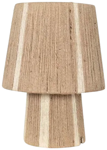 Lámpara sobremesa yute natural beige Ø25x33 cm E27 - OPLS0015