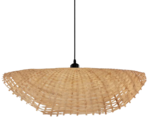 Lámpara colgante ratán natural Ø60x16 cm E27 - PLLC0034
