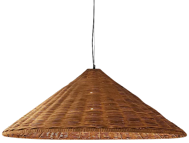 Lámpara colgante ratán natural Ø68x27 cm E27 - PLLC0033