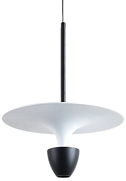 Lámpara colgante metal negro blanco Ø 26 x 35,5 cm LED 12W - ARLC0019