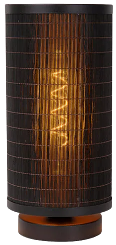 Lámpara sobremesa metal bambú Ø15x32 cm E27 - LULS0128