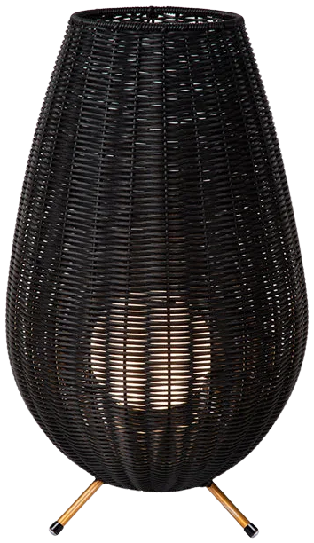Lámpara sobremesa PVC negro Ø30x50 LED 3W IP44 - LULS0146