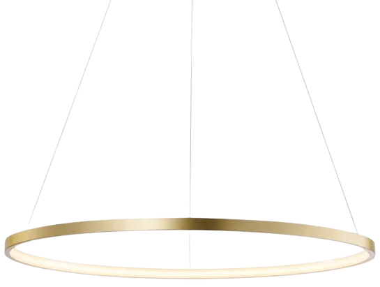Lámpara colgante aluminio oro aro Ø 120 cm LED 78W - OYLC0008