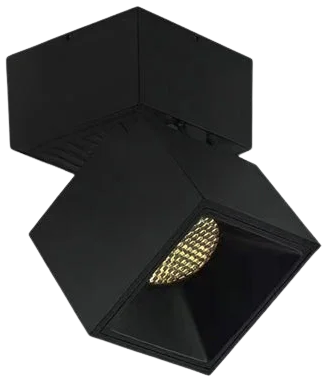 Foco sobrepuesto dimeable metal negro 8x8 cm LED 10W - TOFO0022