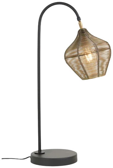 Lámpara sobremesa metal negro bronce Ø18x62 cm E27 - LLLS0230
