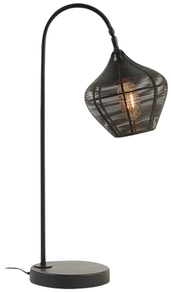 Lámpara sobremesa metal negro Ø 18x62 cm E27 - LLLS0231