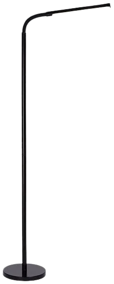 Lámpara de pie metal negro flexible Ø 20x1,53 cm LED 5W - LULP0056