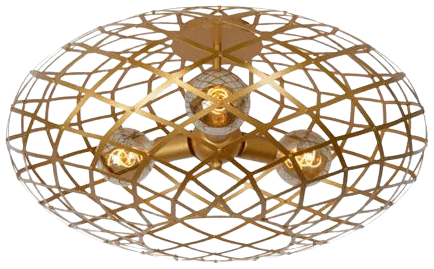 Plafón metal oro mate Ø 65x35 cm 3 luces E27 - LUPL0027