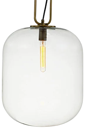 Lámpara colgante metal bronce vidrio transparente Ø 44 cm E27 - ONLC0031
