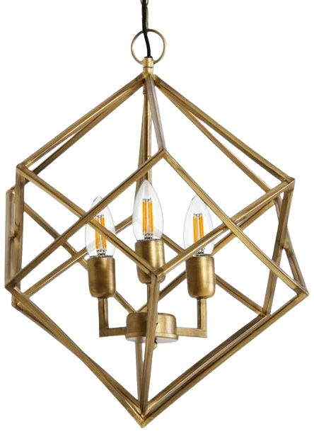 Lámpara colgante metal bronce envejecido Ø 46 cm 3 luces E27 - LLLC0149