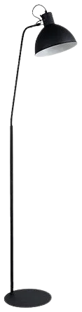 Lámpara de pie metal negro Ø 28x1,60 cm E27 - LULP0010