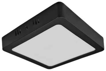 Plafón aluminio negro 15,5 x 15,5 cm LED 12W - BEPL0014