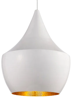 Lámpara colgante metal aluminio blanco dorado Ø 23 cm E27 - SULC0038