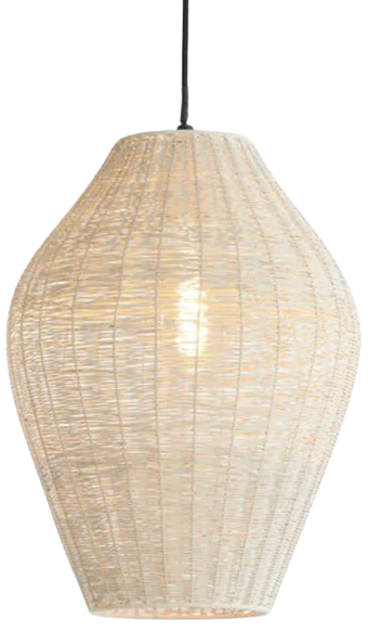 Lámpara colgante metal crema Ø26x36cm E27 - LLLC0567