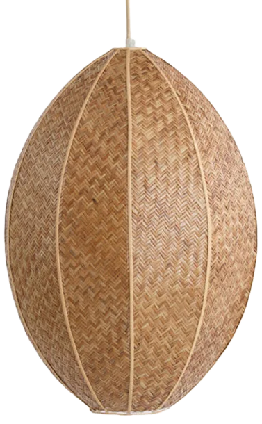 Lámpara colgante ratán café Ø38x51 cm E27 - LLLC0560