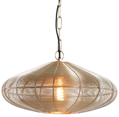 Lámpara colgante metal oro Ø40x18 cm E27 - LLLC0558