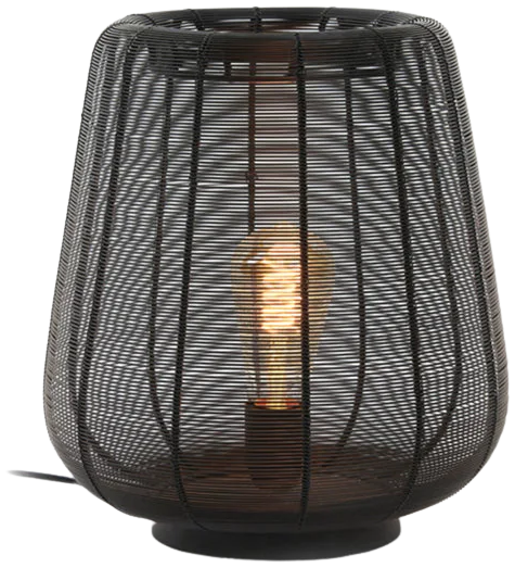 Lámpara sobremesa metal negro Ø29x31,5 cm E27 - LLLS0338