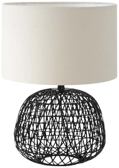 Lámpara sobremesa metal negro Ø32x28,5cm E27 - LLLS0335