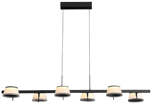 Lámpara colgante aluminio negro acrílico transparente 1,20 cm 30W LED - JGLC0042