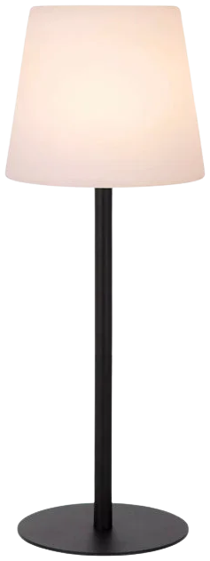 Lámpara de mesa metal negro plástico opal recargable LED 2W - LULS0218